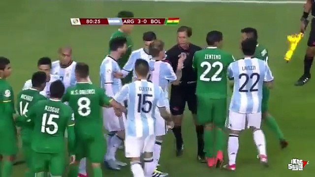 Pelea de Messi vs Campos - Argentina vs Bolivia Copa America 2016 Centenario HD