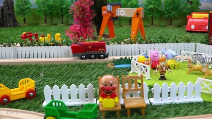 호빵맨 애니메이션【アンパンマンアニメ】とBRIOのクリスマスレールセット Anpanman Toys
