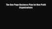 [PDF] The One Page Business Plan for Non Profit Organizations Read Full Ebook
