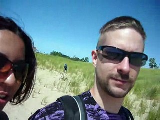 Praia do Lago Michigan em Michigan