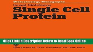 Read Single Cell Protein (Biotechnology Monographs)  PDF Online