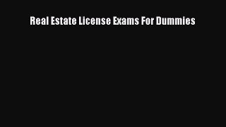 Read Real Estate License Exams For Dummies Ebook Free