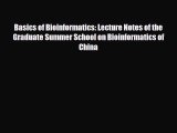 Read Basics of Bioinformatics: Lecture Notes of the Graduate Summer School on Bioinformatics