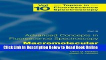 Read Topics in Fluorescence Spectroscopy, Vol. 10: Advanced Concepts in Fluorescence Sensing, Pt.