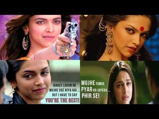 12 Famous One liner Dialogues Of Deepika Padukone | Watch Video