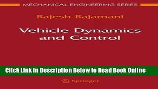 Read Vehicle Dynamics and Control (Mechanical Engineering Series)  Ebook Free