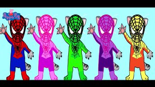 Talking Tom Spiderman Finger Family  Nursery Rhymes Lyrics Peppa Pig George Crying kidneping  Parody