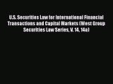 Read Book U.S. Securities Law for International Financial Transactions and Capital Markets