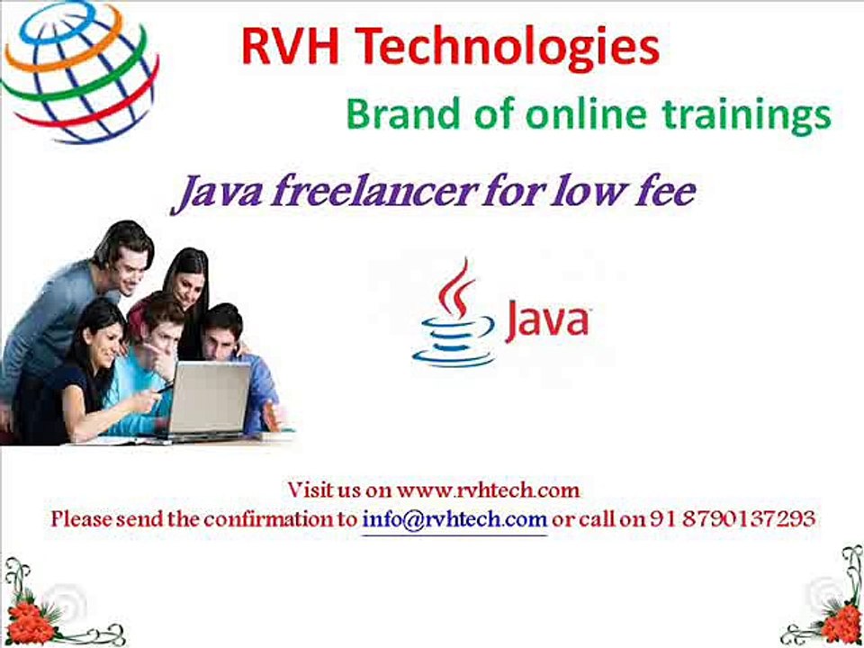 Java freelancer for low fee cost by RVH Technologies