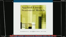 different   Applied Linear Statistical Models 5ed Pb 2013