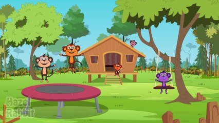Five Little Monkeys Jumping On The Bed ♫ Kids Songs Nursery Rhymes Animation Part 2