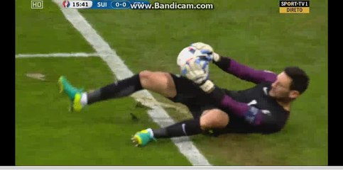 Hugo Lloris amazing save - Switzerland 0-0 France - 19-06-2016