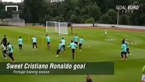 but incroyable de Cristiano Ronaldo à l'entraînement
