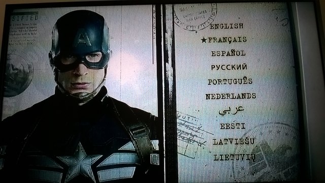 Menu DVD: Captain America, le soldat de l'hiver