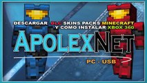 Descargar Skin Packs Trajes DLC Free Minecraft XBOX 360 USB