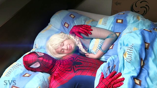 SPIDERMAN & FROZEN ELSA POO PRANK w_ Evil Queen Maleficent & Joker Fart, Pink Spidergirl Superheroes