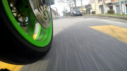 TEST WALKAROUND Go Pro ON BOARD KAWASAKI ZXR 400 ( SOUND & VIDEO 4K )