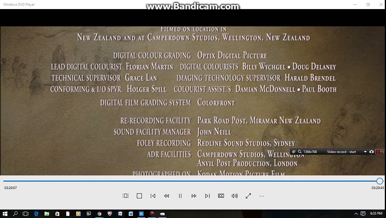 Closing to The Lord of the Rings: The Return of the King 2004 DVD