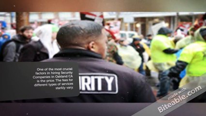 Reliable Security Companies in the Bay Area