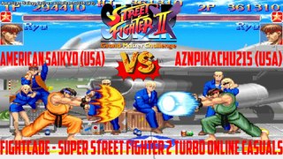 Fightcade [HD] - American Saikyo (USA) vs. aznpikachu215 (USA) - Super SF II Turbo Online Casuals