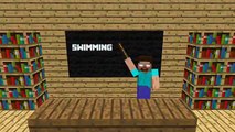 Monster school girls vs boys swimming challenge - Minecraft animation