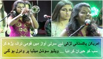An American Pakistani Girl Sing National Anthem in A Ceremony