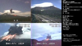 桜島ライブカメラ 2011-09-17 04-43 X1HD Volcano Sakurajima