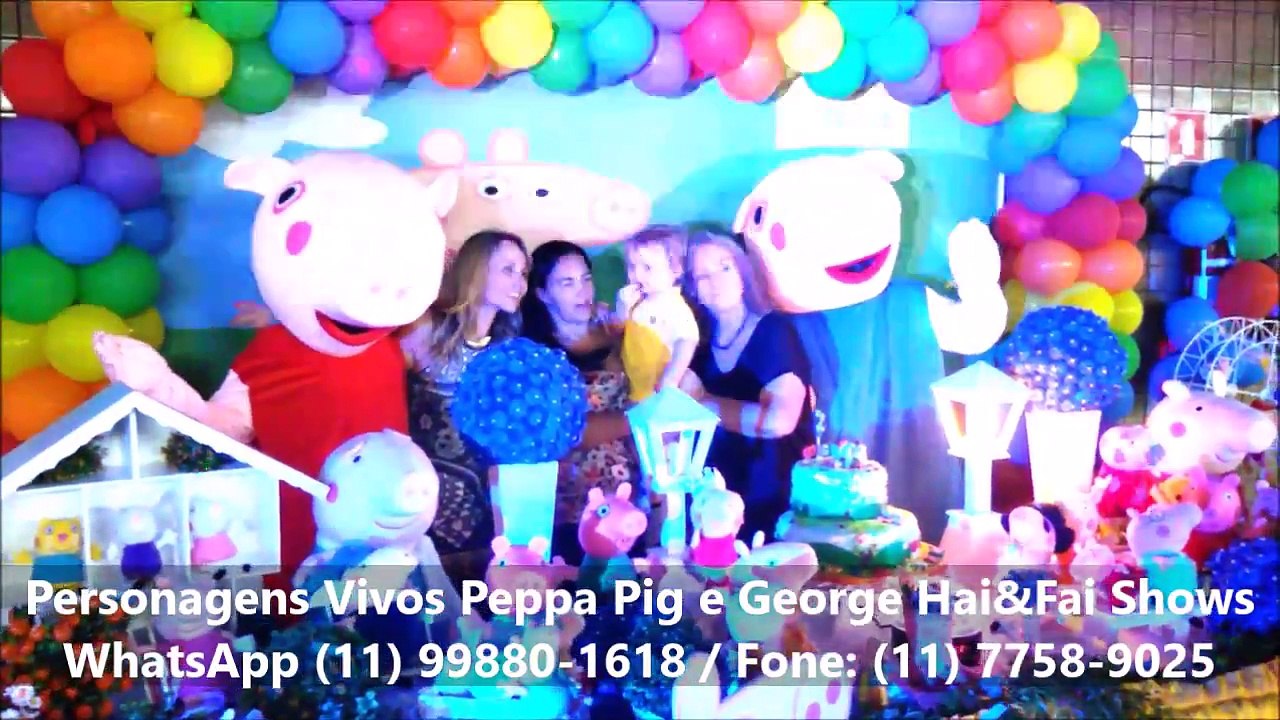 Lindos Personagens vivos Peppa Pig e George HaiFai Conectados a Diversão