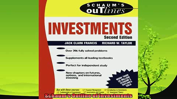 different   Schaums Outline of Investments
