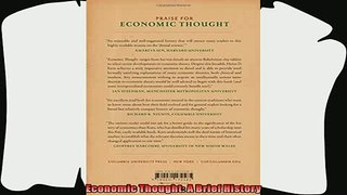 behold  Economic Thought A Brief History