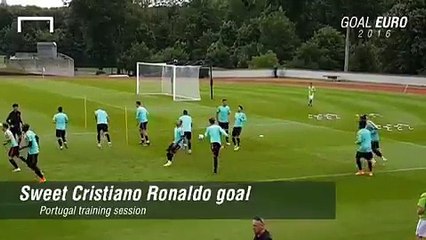 Cristiano Ronaldo Incredible Goal Portugal training session EURO 2016