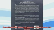 READ book  Recombinant DNA Genes and Genomes  A Short Course 3rd Edition  FREE BOOOK ONLINE