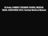 Download US Army COMBAT LIFESAVER COURSE MEDICAL TASKS SUBCOURSE 0825 Survival Medical Manual