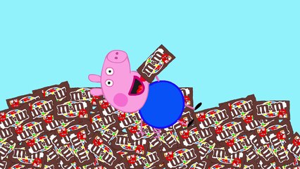 Peppa Pig Una cantidad de dulces George Comer M&M en español latino Canciones Infantiles En Espanol
