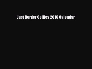 Read Just Border Collies 2016 Calendar Ebook Free