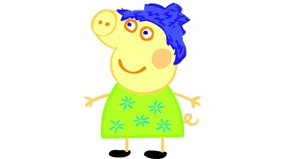 Peppa Pig REVÉS dibujo para colorear del Revés Pintura Parody 2016 Свинка Пеппа Головоломка