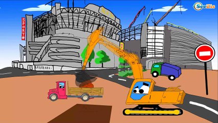 ✔ Dessins animé voiture. Pelleteuse pour enfants. Tiki Taki Dessins Animés ✔