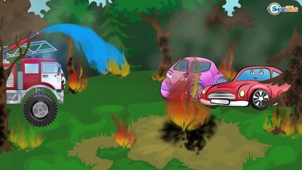 Carritos para niños. Camión de bomberos Coche de Policía. Caricaturas de carros Capitulos completos