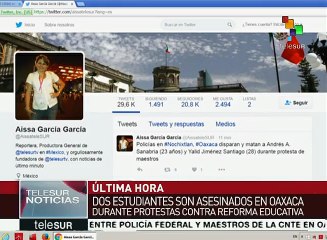 Policía federal mexicana reprime y asesina a maestros de la CNTE