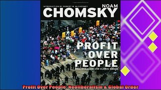 different   Profit Over People Neoliberalism  Global Order