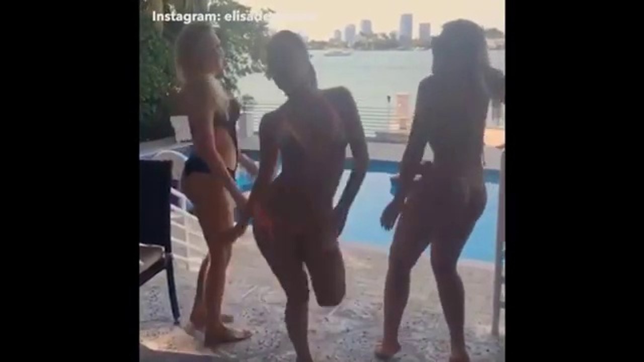 Ronaldo’s new girlfriend Elisa De Panicis loves to shake her bum