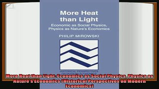 different   More Heat than Light Economics as Social Physics Physics as Natures Economics