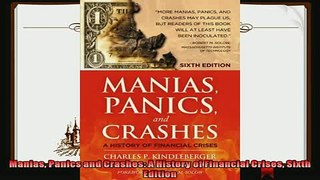 different   Manias Panics and Crashes A History of Financial Crises Sixth Edition