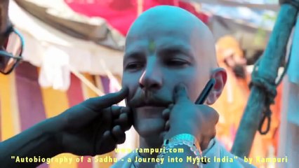 Foreigner Headshave with Razor to become Monk