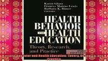 FREE DOWNLOAD  Health Behavior and Health Education Theory Research and Practice  BOOK ONLINE