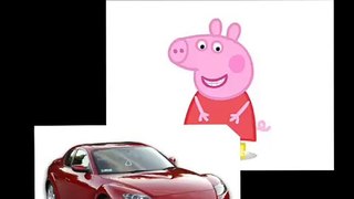 peepa pig loves to pee on the red car