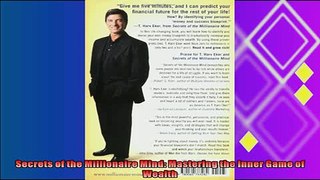 different   Secrets of the Millionaire Mind Mastering the Inner Game of Wealth