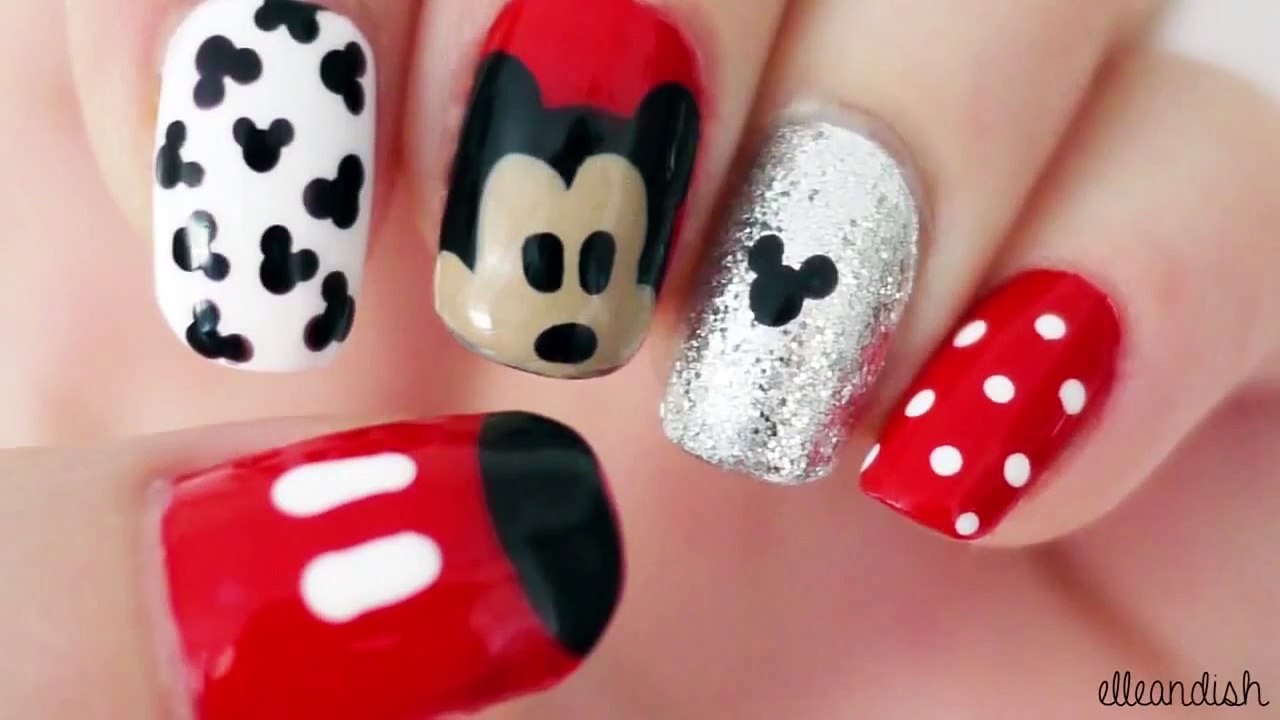 Disney Mickey Mouse Inspired Nails