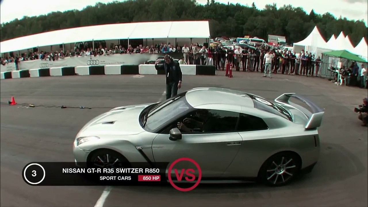 Nissan GT-R Switzer R850 vs Suzuki Hayabusa