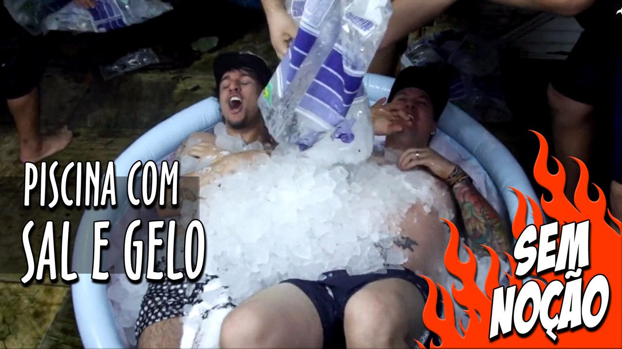 Piscina com sal e gelo